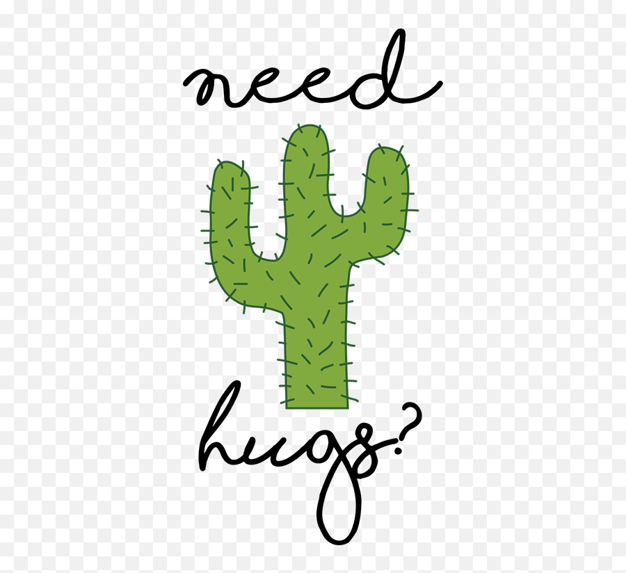 Need Hugs Cactus Wall Sticker - Kaktüs Sticker Emoji,Funny Hugs & Kisses Emojis