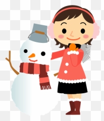 Girl Snowman Clipart - Building Snow Man Clipart Emoji,How To Do Dansing Snowman Emojis On Computer