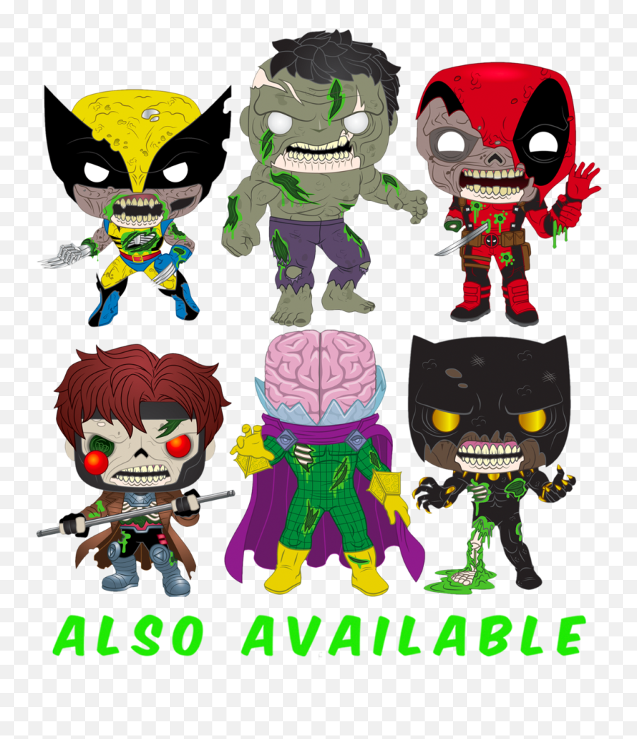Funko Pop Marvel Zombies - Gambit Zombie 788 The Amazing Emoji,Funko Marvel Hulk Emojis