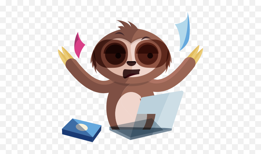 Work From Home Stickers - Free Professions And Jobs Stickers Emoji,Emojis Animated Sloth