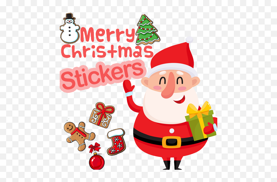 Wastickerapps Christmas Stickers Pack U2013 Apps I Google Play - Santa Claus Con Reno Animado Emoji,Emoji With Santa Hat