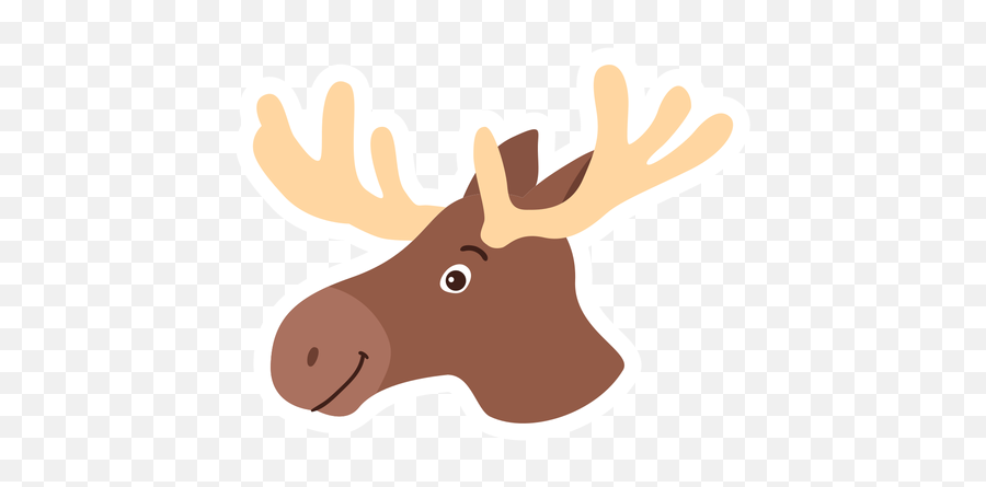 Moose Elk Antler Flat Sticker Transparent Png U0026 Svg Vector Emoji,Standing Woman Emoji Meaning