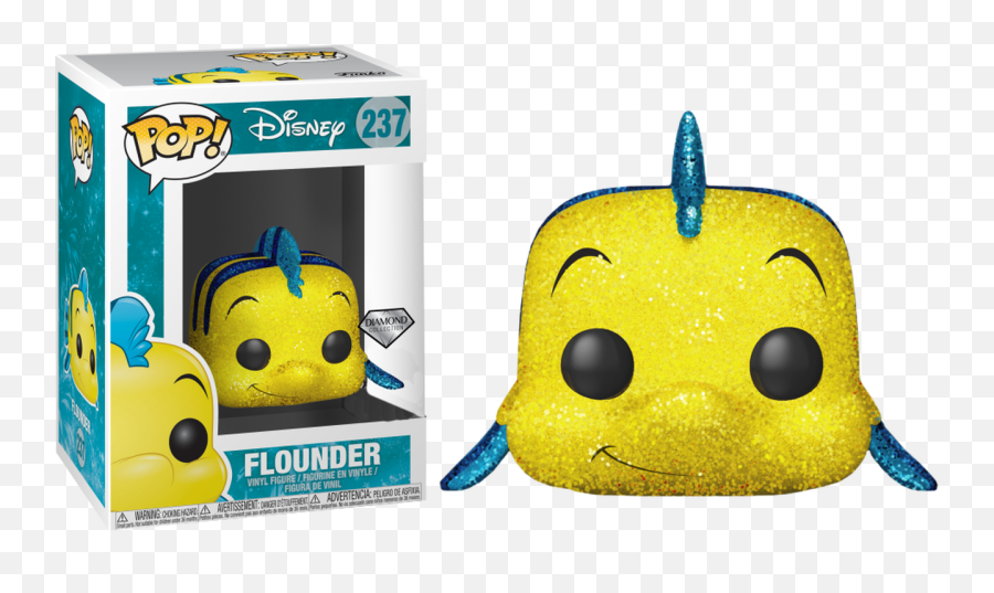 Funko Pop The Little Mermaid - Flounder Diamond Glitter 237 Funko Pop Flounder Emoji,Eeyore Emoticons