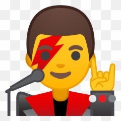 Man Singer Emoji Meaning With - Singer Emoji,Rock Emoji