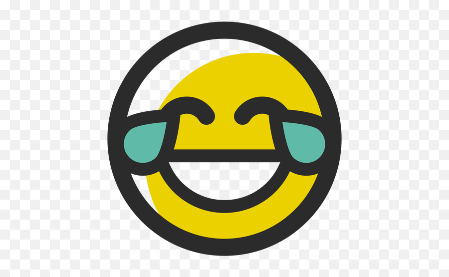 Crying Laughing Colored Stroke Emoticon - Transparent Png Charing Cross Tube Station Emoji,Crying Emoticon