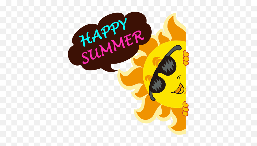Summer Holiday Sticker Gif - Google Playu0027de Uygulamalar Sun With Sunglasses Emoji,Bbq Emoji
