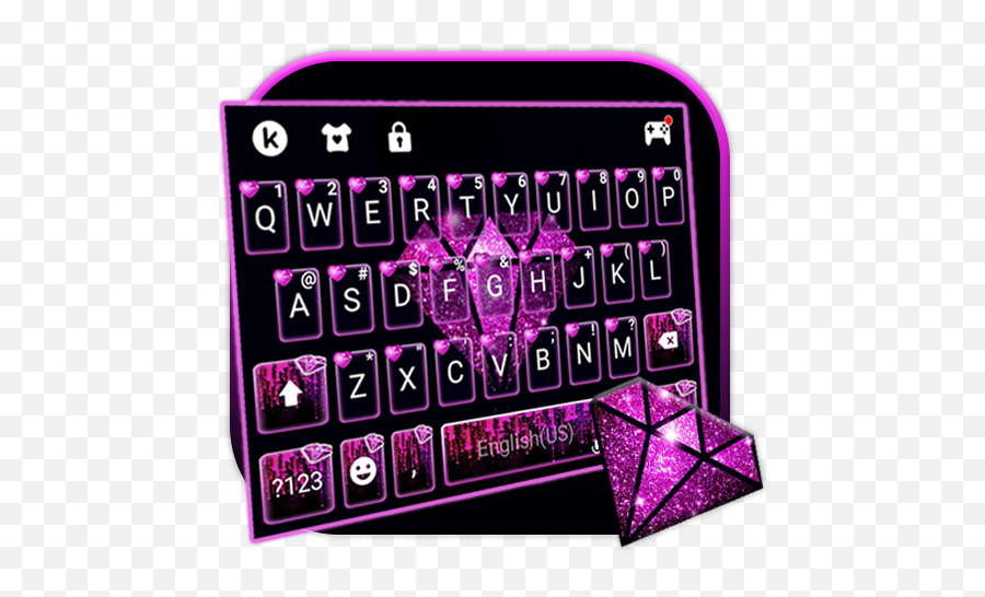 Sparkle Diamond Keyboard Theme - Girly Emoji,Fancy Emoji Sparkle