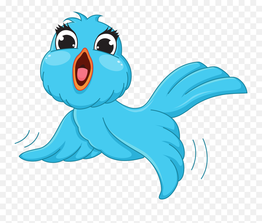 Download Blue Picture Cartoon Bird - Transparent Background Cartoon Bird Png Emoji,Flipping Bird Animated Emoticon