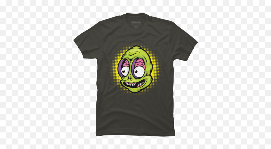 Zombie T Shirts - Shirt With Big Fonts Design Emoji,Lucille Emoticon
