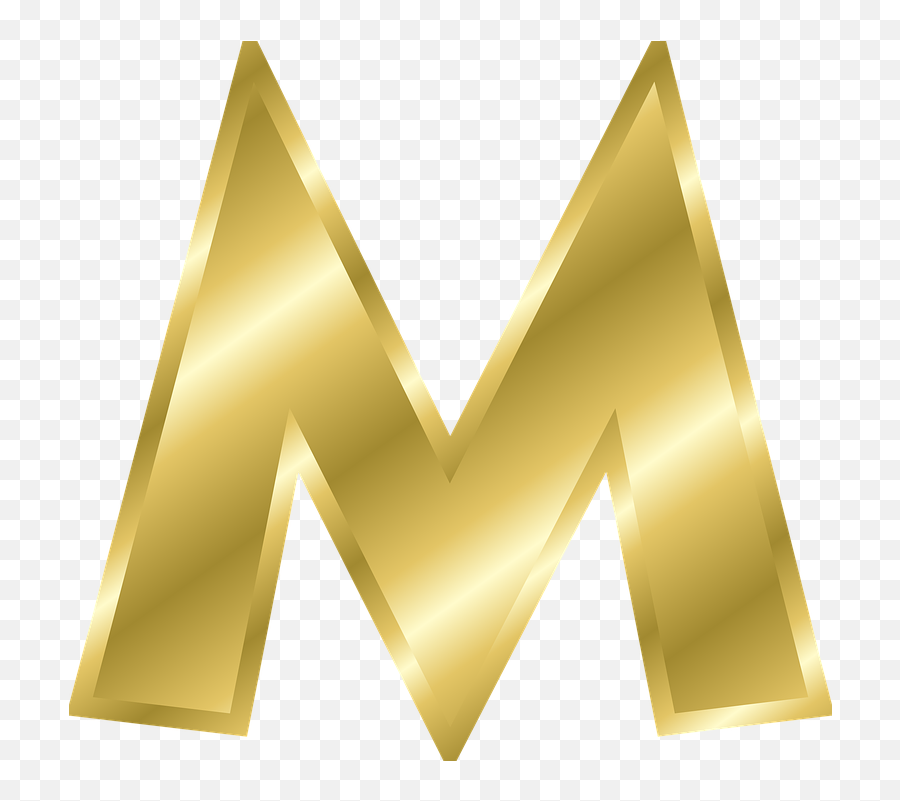 Letter M Capital - Golden Alphabet Letters M Emoji,M&m Emoticon Pics 2016