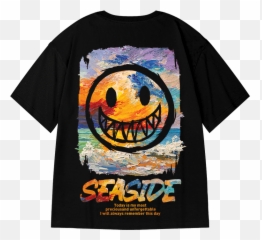Tokyo Japanese Crazy Smile Oversized T - Shirt For Men Seaside Happy Face Shirtr Emoji,Facebook Anime Emoticons Codes