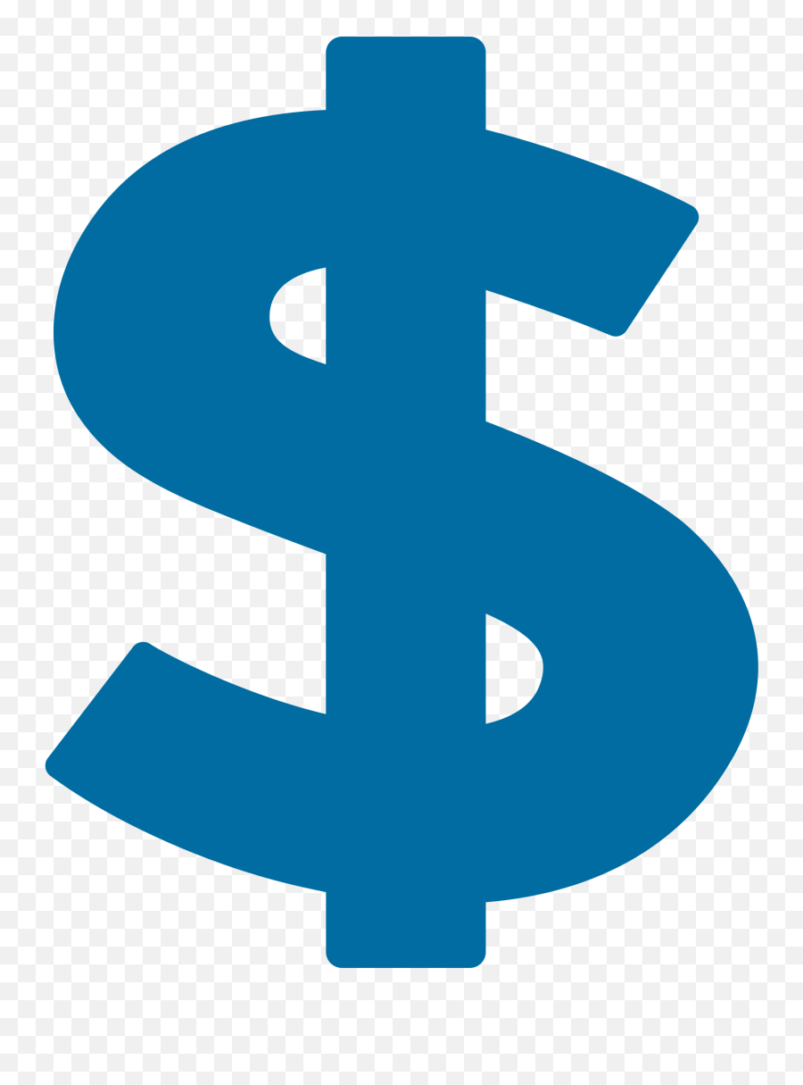 Download Blue Clipart Dollar Sign - Blue Dollar Sign Png Emoji,Stop Sign Emoji