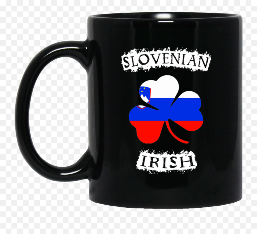 Top 3 Slovenian Irish Shirt Flag Slovenian Black Mug - Magic Mug Emoji,Emojis Of Ireland And Us Flags