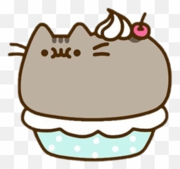 Cute Sticker - Pusheen Food Clipart Full Size Clipart Kawaii Fat Cat Emoji,Meat Popsicle Emoji