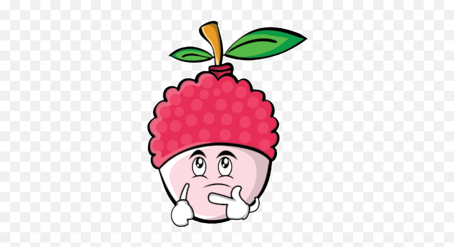 Gz Smiley Émoticône Clipart Cartoon Fruit Litchi Rose Qui - Lychee Cartoon Emoji,Bx Emoticon