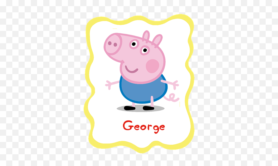 George Pig - Peppa Pig Mini Figurine Set Full Size Png George Brother Peppa Pig Emoji,Minecarft Mini Emojis