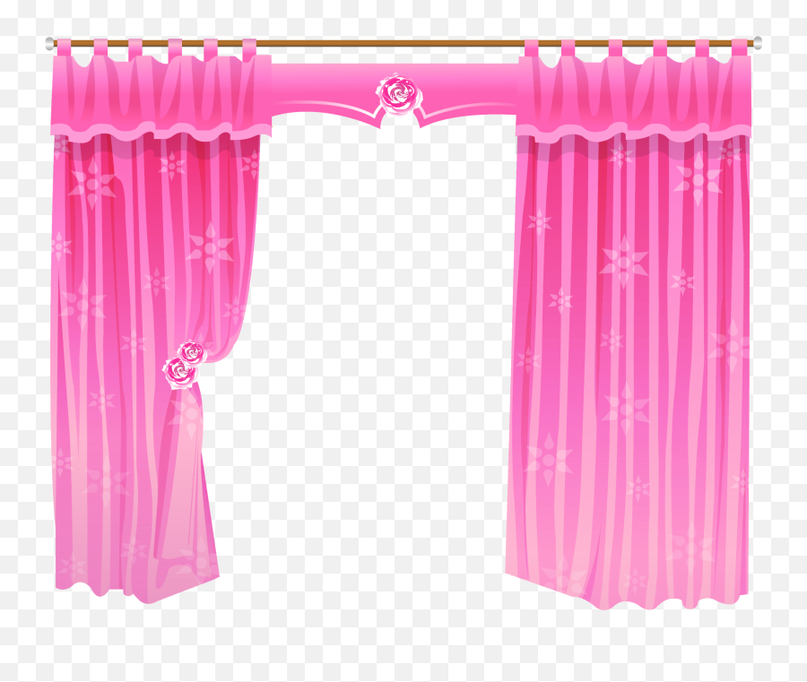 Mq Pink Curtain Curtains Sticker - Pink Curtain Clip Art Emoji,Emoji Valance