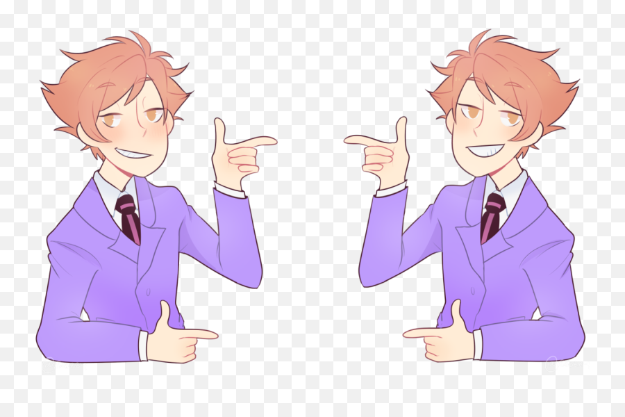 Anime Boy Pointing Fingers - Sharing Emoji,Twiddling Thumbs Emoji