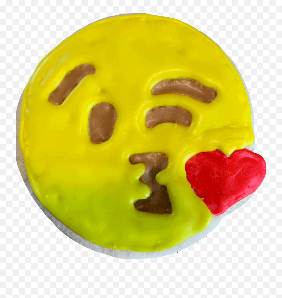 Kiss Emoji Cookie - Cookie Lemon Drop Bake Shop Happy,Kiss Emoji