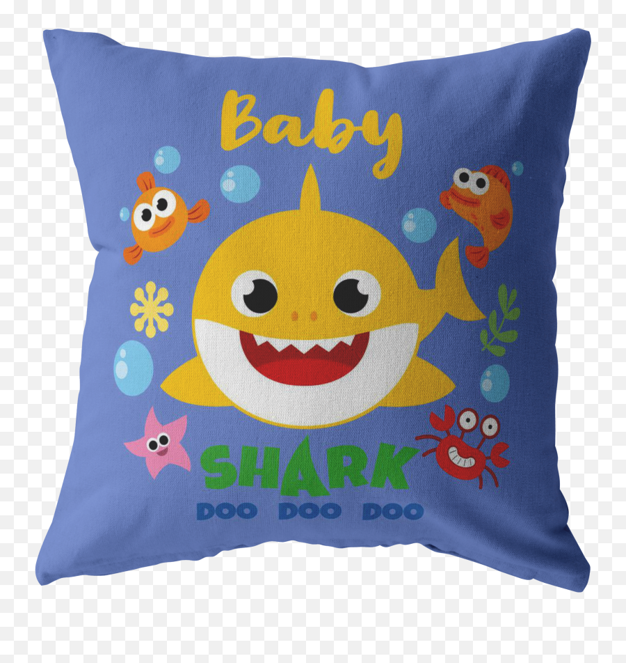 Baby Shark Pillow Blue - Baby Shark Stickers Redondos Emoji,Emoticon Pillows Walmart