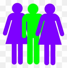 Girl Bathroom Door Signs Clipart - Two Boys And A Girl Stick Figures Emoji,Emoji Bathroom Signs