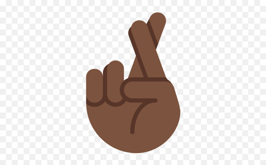 Dark Skin Tone Emoji - Black Crossed Fingers Emoji,Finger In Mouth Emoji