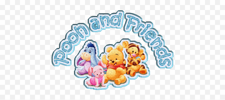 Pooh With His Friends - Baby Winnie The Pooh Tigger And Piglet Emoji,Dp Bbm Emoji Bergerak