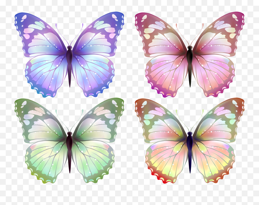 Butterfly Clip Art - Transparent Butterfly Png Clipart Png Butterfly Clipart Png Emoji,Pink Butterfly Emoji