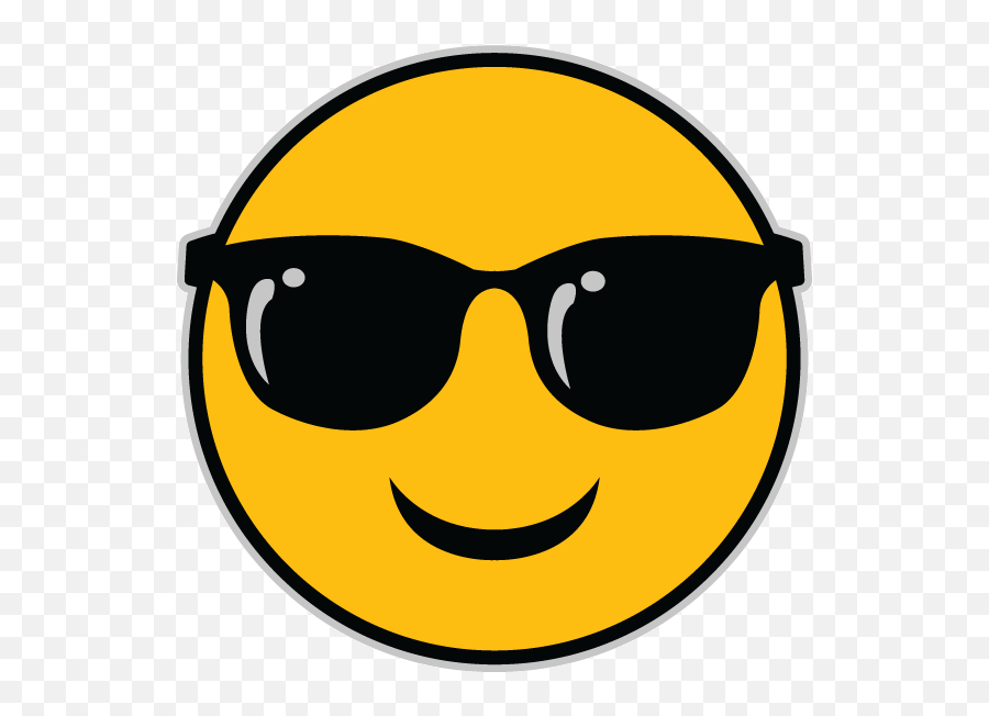 Emoji With Glasses Gif Clipart - Sun Emoji With Sunglasses,Sunglass Emoji