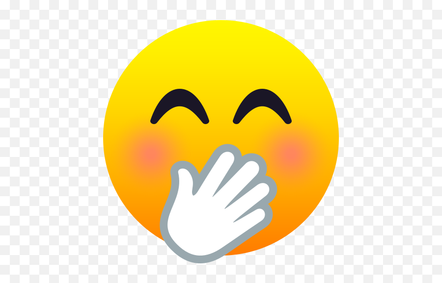 Emoji Face With Hand Over Mouth - Emoji Con La Mano En La Boca,Hand Emojis