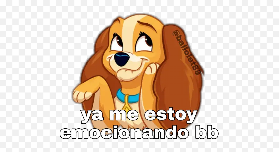 La Dama Y El Vagabundo Stickers For Whatsapp - Dama Y El Vagabundo Sticker Emoji,Emoticon Tirando Beso