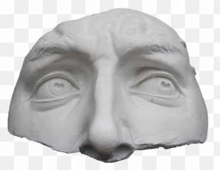 Statue Face Mask Stone Art Grey White Sticker By Uwu - Aesthetic Statue Face Png Emoji,Stone Face Emoji