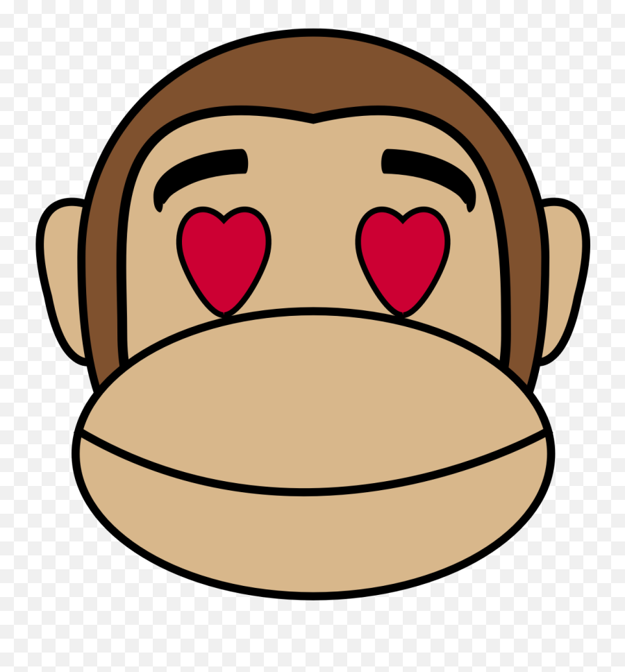 Hd Love Monkey Gorilla Emotion Emoji - M 1384122 Png Monkey Emoji Love,In Love Emoji