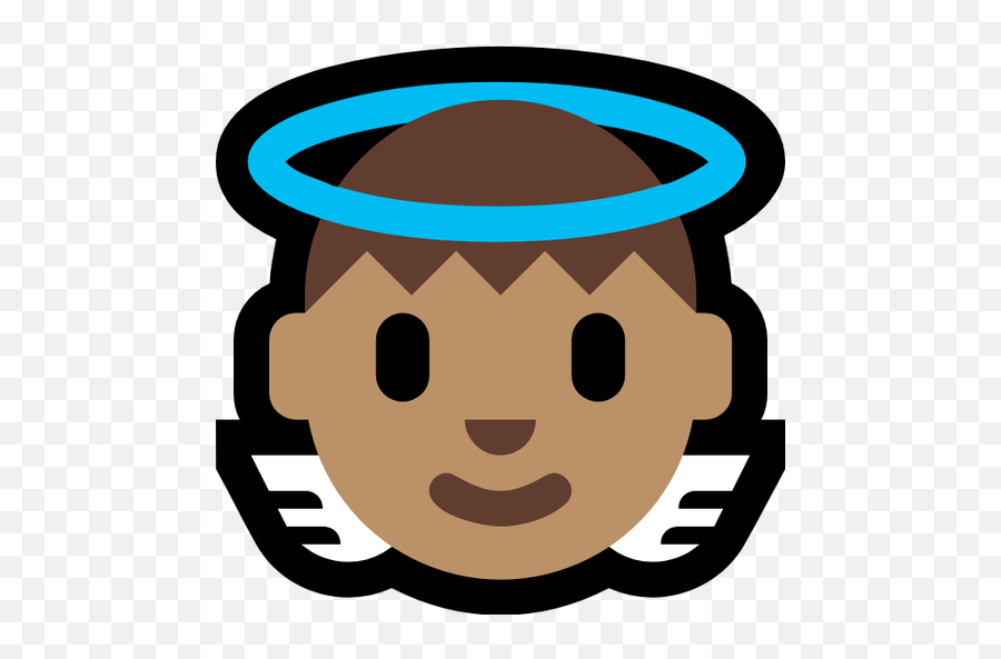 Emoji Image Resource Download - Windows Baby Angel Medium Happy,Angel Emoji