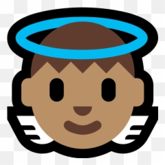 Emoji Image Resource Download - Windows Baby Angel Medium Happy,Angel Emoji