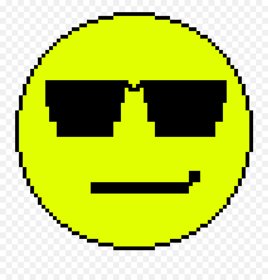 Download Cool Emoji - Circle Pixel Art Png Image With No Super Mario Big Boo,Cool Emoji