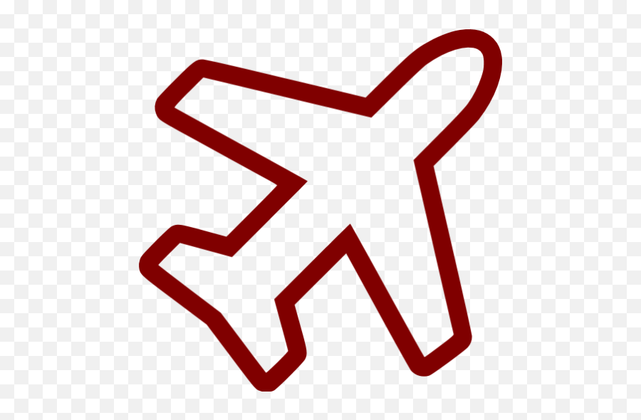 Maroon Airplane 5 Icon - Red Airplane Icon Transparent Emoji,What Is The Pic Of An Airplane And Pencil With Note Paper For Emoji
