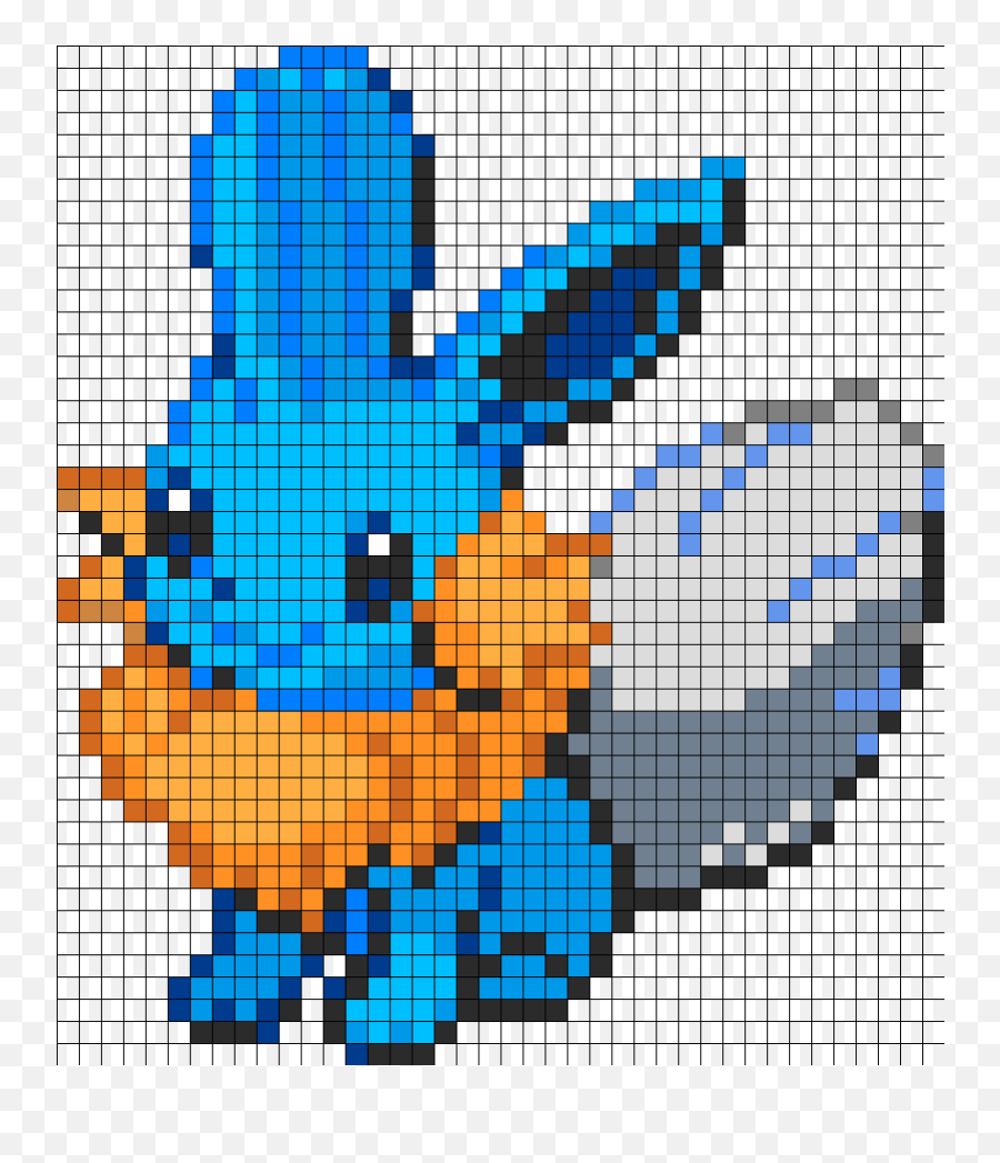 Pixel Art Pokemon Pokemon Perler Beads - Eevee Pokemon Fusion Pixel Art Emoji,Mudkip Emoticon?