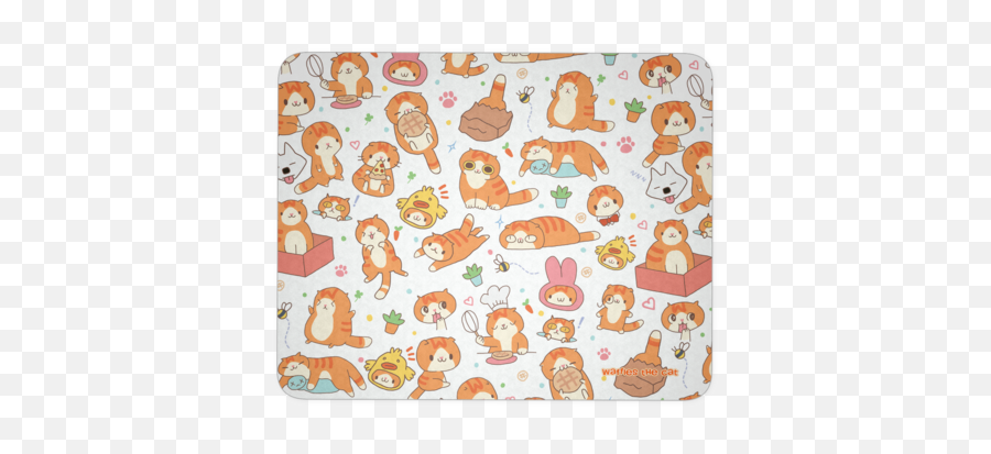 Products U2013 Tagged Ginger Cat U2013 Waffles The Cat - Mat Emoji,Carrie Fisher Emojis