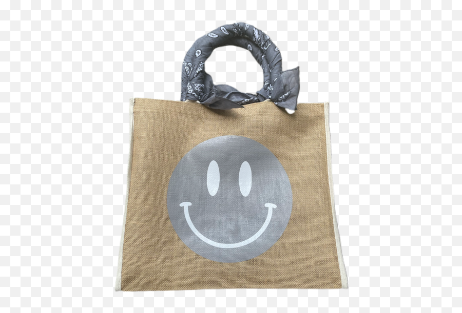 Grey Smiley Face Jute Tote Bag - Happy Emoji,Emoticons For The Pink Panther