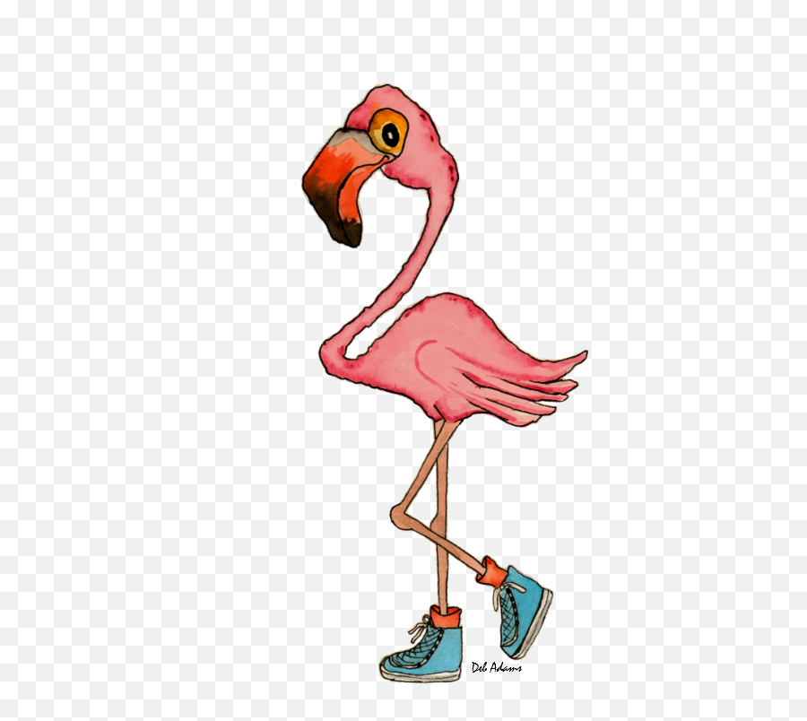 Fashionable Flamingo - Cartoon Clip Art Flamingos Emoji,How Yo.make Santa Snowman Tree Emoticons Facebook Comment