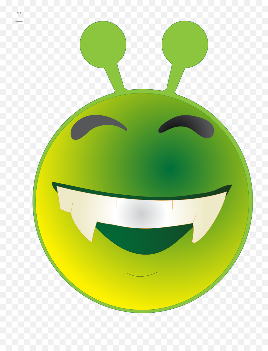 Smiley Green Alien Doof Svg Vector - Wide Grin Emoji,Emoticon Happy Alien