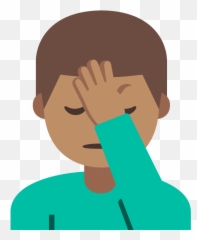U200d Desperate Man With Hand On Forehead In Medium Skin - Emoticonos Whatsapp Mano En La Cara Emoji,Emoticon Robot Face Light