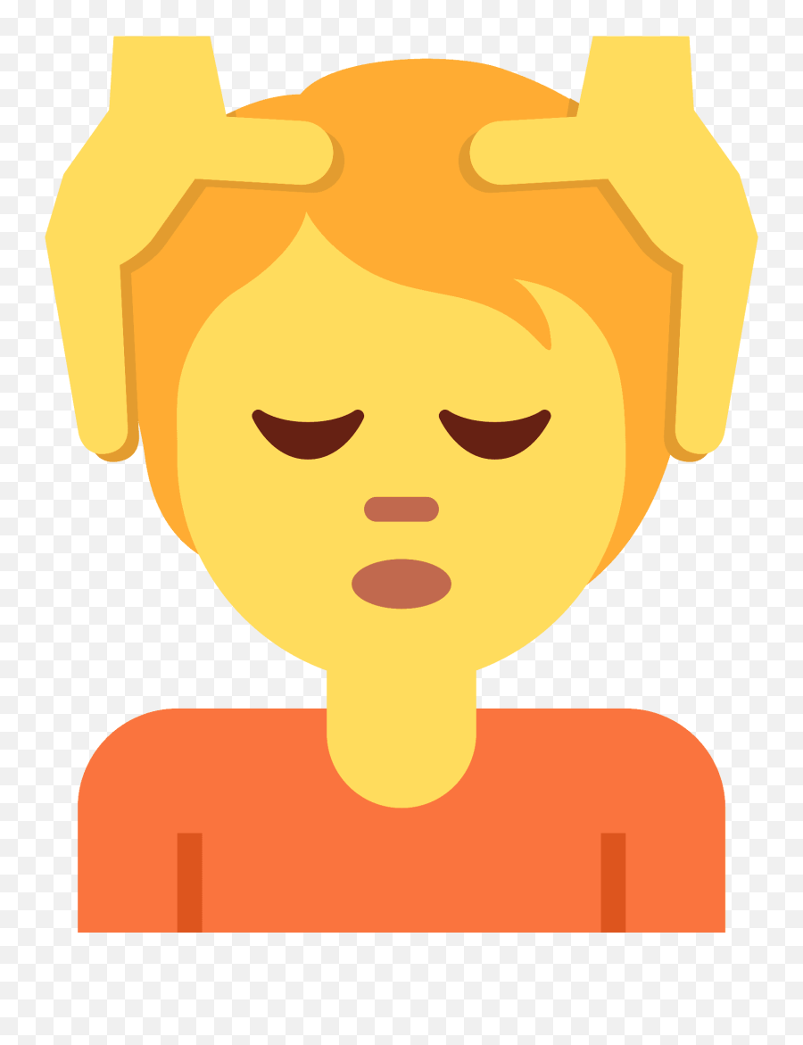 Person Getting Massage Emoji Clipart Free Download - Persona Masajeando Su Cabeza,Hand Rubbing Emoticon