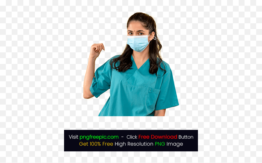 Beautiful Female Doctor Nurse Uniform Pointing Mask Png Emoji,Doctor Emotion