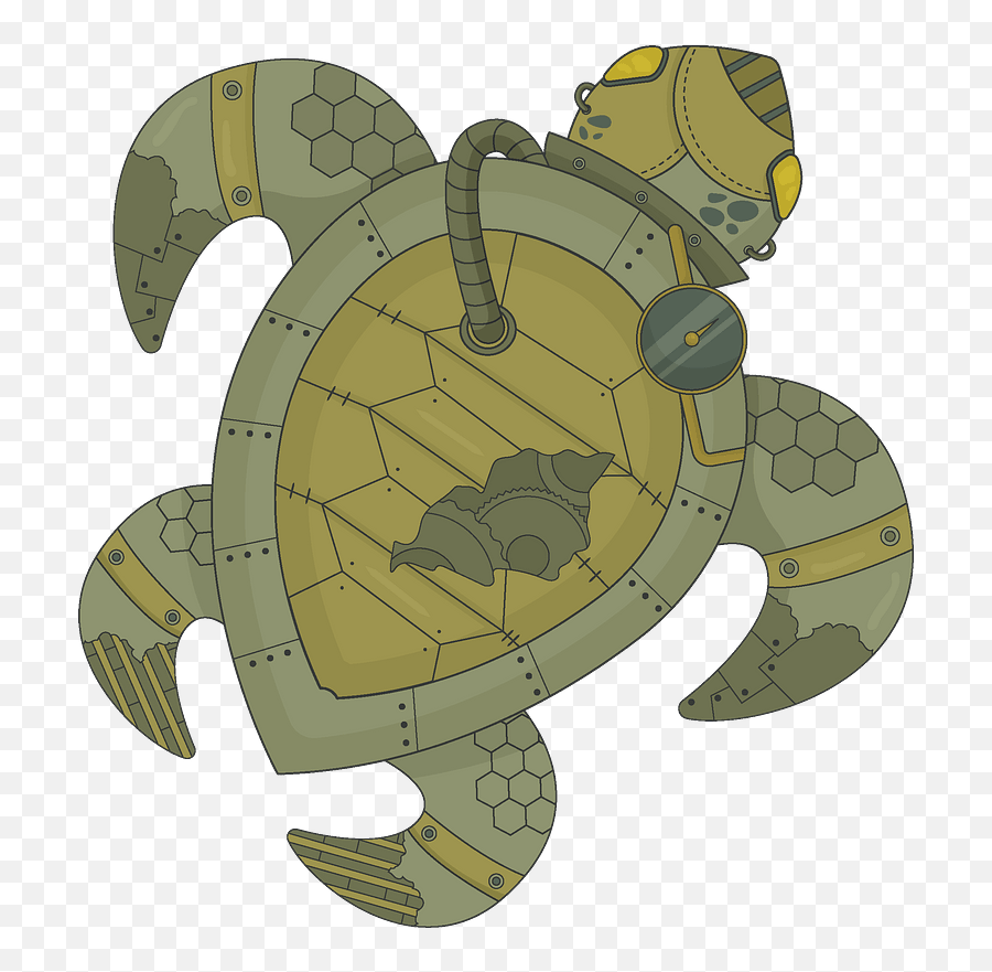Steampunk Turtle Clipart Free Download Transparent Png - Tortoise Emoji,Sea Turtle Emoji