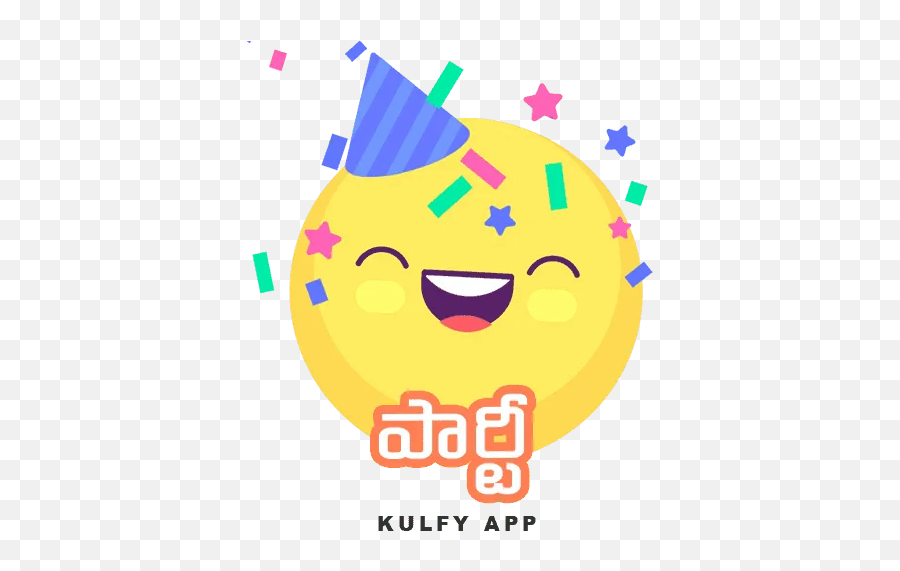 Party Sticker - Emoji Text Stickers Celebrate Kulfy Pastel Background Patterns Stars,Celebration Emoji