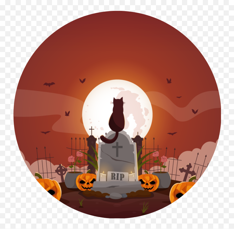 Tombstone Rip Cat Halloween T - Shirt Emoji,Rip Skull Emoji