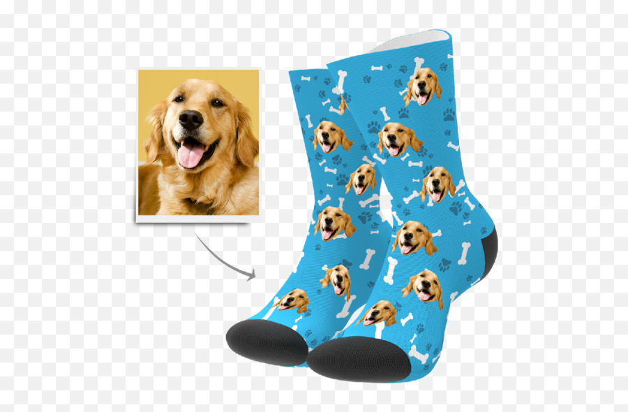 Face Socks U2013 Myfacesocks - Personalized Dog Socks Emoji,Emoji Knee Socks