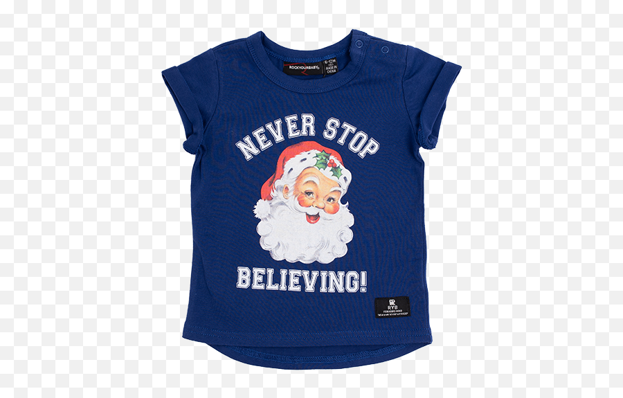 Baby Never Stop Believing Tee - Christmas Day Emoji,Christmas Emoji Dress